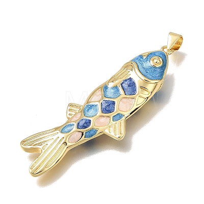 Brass Enamel Pendants KK-CBAEEA8-09D-G-1