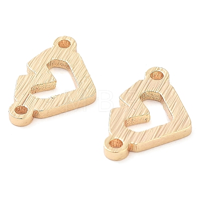 Brass Laser Cut Heart Connector Charms KK-U028-06G-1