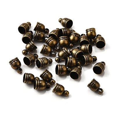Brass Cord Ends KK-D217-9x6-AB-NF-1