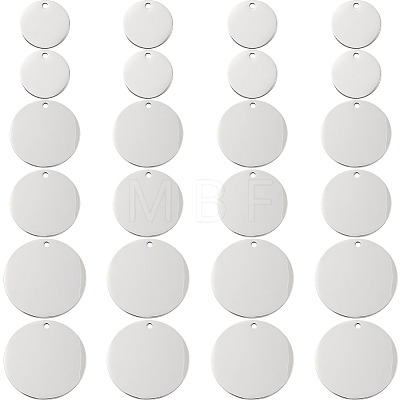 30Pcs 3 Styles 201 Stainless Steel Mirror Polished Finish Stamping Blank Tag Pendants STAS-SC0008-95-1