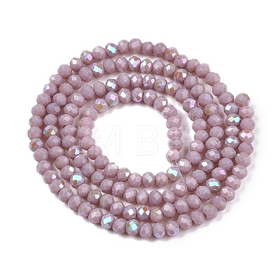 Electroplate Opaque Solid Color Glass Beads Strands EGLA-A044-P2mm-L13-1