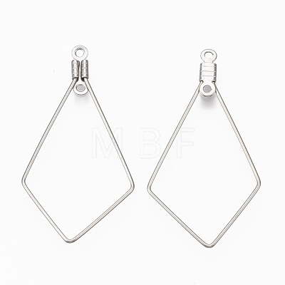 304 Stainless Steel Wire Pendants X-STAS-T051-002-1