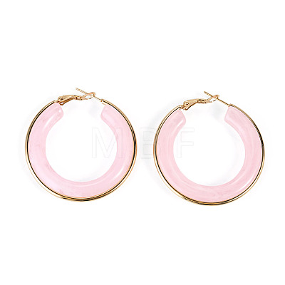 1 Pair 304 Stainless Steel Hoop Earrings EJEW-TA0001-89C-1