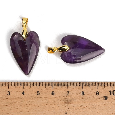 Natural Amethyst Pendants X-G-E570-01G-05-1