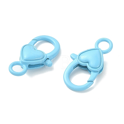 20Pcs Spray Painted Eco-Friendly Alloy Lobster Claw Clasps PALLOY-YW026-01-1