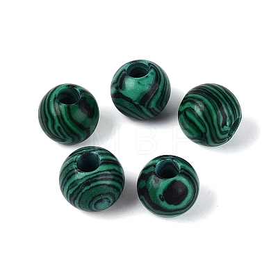 Synthetic Malachite European Beads G-Q602-09B-06-1