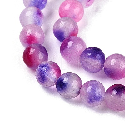 Dyed Natural White Jade Beads Strands G-T140-4mm-A10-1