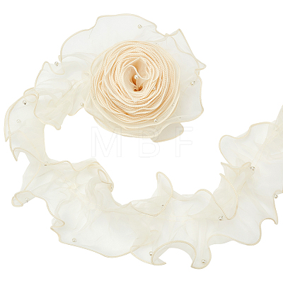 WADORN 1Pc Polyester Ruffled Ribbon OCOR-WR0001-26-1