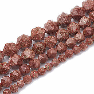 Synthetic Goldstone Beads Strands G-S332-8mm-001-1