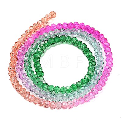 Transparent Painted Glass Beads Strands X-DGLA-A034-T2mm-A03-1