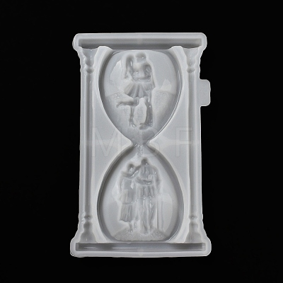 Valentine's Day Couple Sand Glass Shape Display Decoration DIY Silicone Mold DIY-K072-03-1