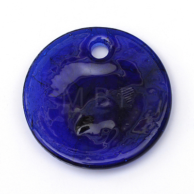 Handmade Evil Eye Lampwork Pendants LAMP-R134-40mm-01-1