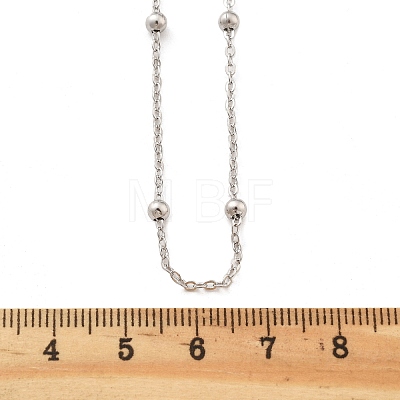 Brass Satellite Chains Necklaces for Women NJEW-D302-28P-1