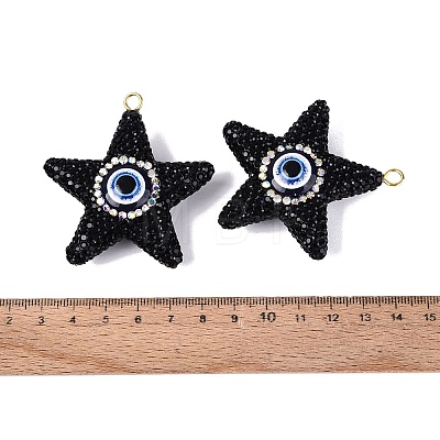 Handmade Polymer Clay & Rhinestone & Resin Big Pendants FIND-Q123-02E-1