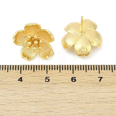 Brass Stud Earring Findings KK-Z099-05G-03-1