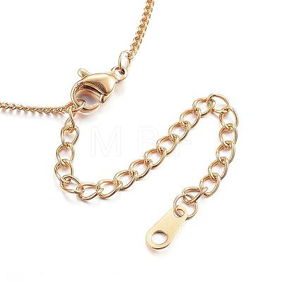 304 Stainless Steel Necklaces NJEW-E080-11G-1