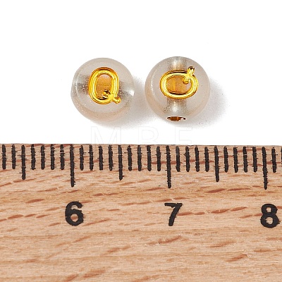 Luminous Transparent Acrylic Beads OACR-P037-01B-Q-1