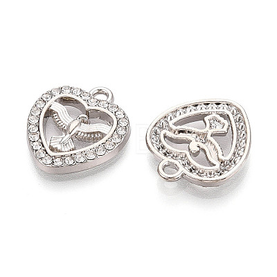 Alloy Rhinestone Pendants FIND-N008-14P-1