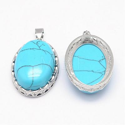 Synthetic Turquoise Pendants G-D851-04-1