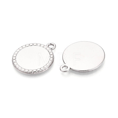 304 Stainless Steel Pendant Cabochon Settings STAS-N108-69P-1