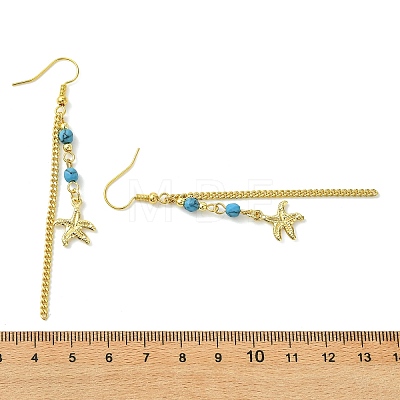 Brass Dangle Earrings EJEW-JE07036-1