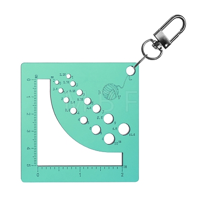 Creative Transparent Acrylic Knitting Needle Measuring Ruler PW-WG538E0-02-1