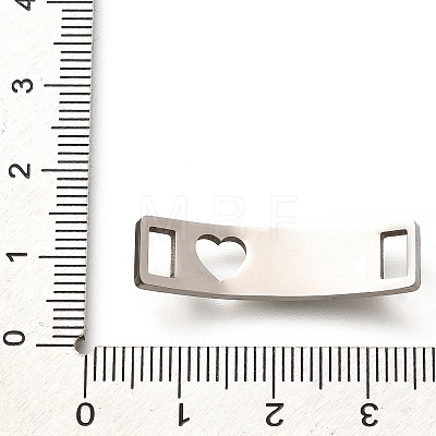 201 Stainless Steel Laser Cut Curved Connector Charms STAS-Z119-32P-01-1