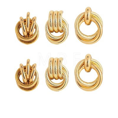 3 Pairs Retro Alloy Stud Earrings FS-WG5E7DF-01-1