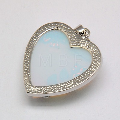 Heart Opalite Pendants GP356-5-1