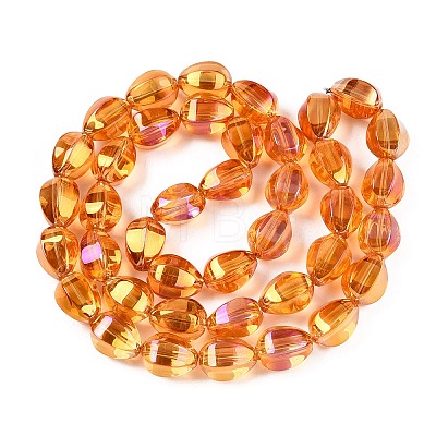 Electroplate Glass Beads Strands EGLA-T028-01G-1