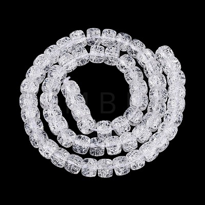 Crackle Transparent Glass Beads Strands GLAA-N069-03A-10-1