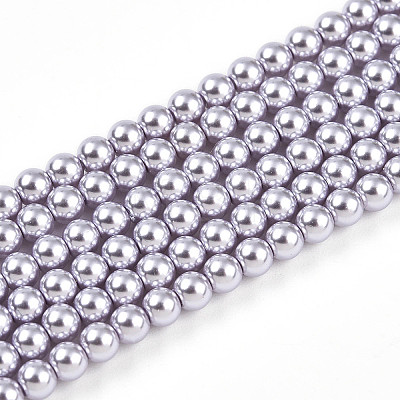 Baking Painted Pearlized Glass Pearl Bead Strands HY-N002-3mm-A04-1