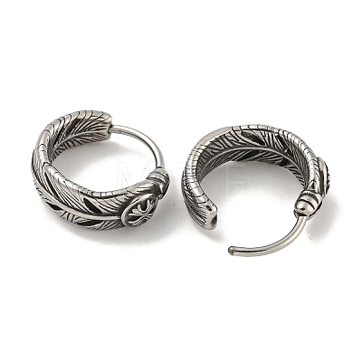 316 Surgical Stainless Steel Hoop Earrings EJEW-D096-12AS-09-1