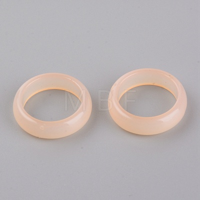 Resin Finger Rings RESI-WH0024-76J-1