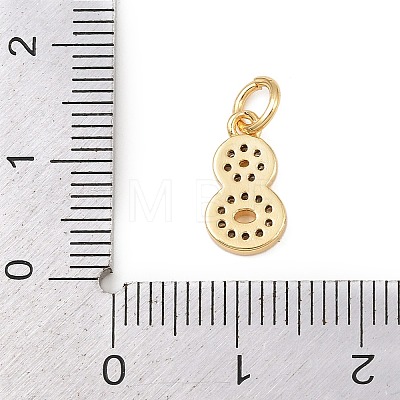 Brass Micro Pave Clear Cubic Zirconia Charms KK-G544-04G-08-1