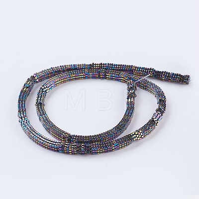 Vacuum Plating Electroplate Non-magnetic Synthetic Hematite Beads Strands G-F534-C01-1