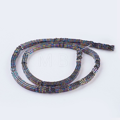 PVD Vacuum Plating Electroplate Non-magnetic Synthetic Hematite Beads Strands G-F534-C01-1