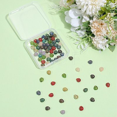 100Pcs Glass Beads LAMP-SC0001-92-1