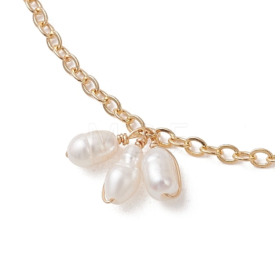 Natural Cultured Freshwater Pearl Rice Charm Bracelets BJEW-TA00723-1
