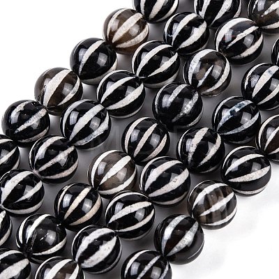 Tibetan Style dZi Beads Strands G-C133-A03-03-1