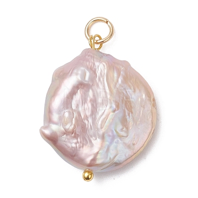 Natural Baroque Pearl Keshi Pearl Pendants PALLOY-JF04629-01-1