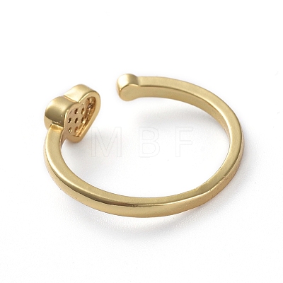 Adjustable Brass Cuff Finger Rings RJEW-G096-25G-1