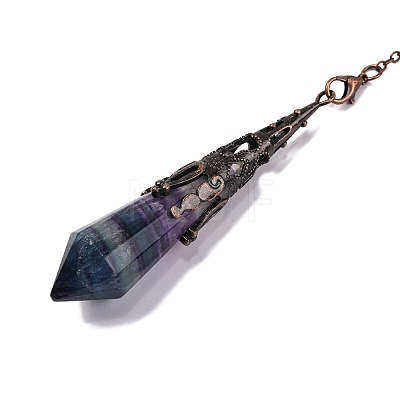 Natural Fluorite Pointed Dowsing Pendulum Big Pendants G-H285-06R-A30-1