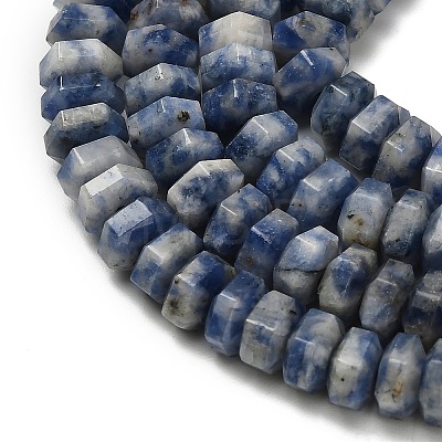 Natural Blue Spot Jasper Beads Strands G-G317-A11-3x6mm-1