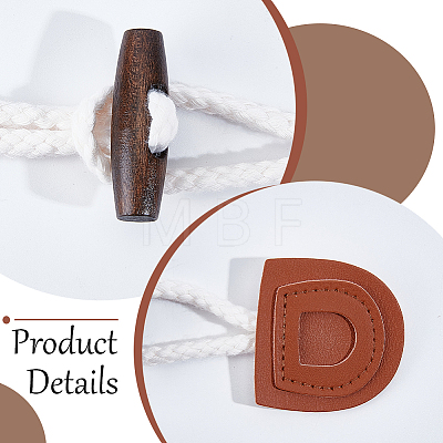 8Pcs 2 Colors Wood Buttons BUTT-GF0004-36-1