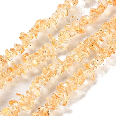 Spray Painted Transparent Glass Beads Strands X-GLAA-P060-01A-10-1