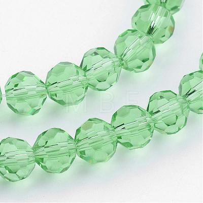 Transparent Glass Bead Strands GLAA-G013-6mm-55-1