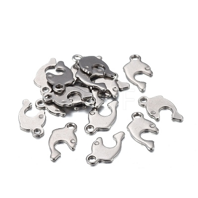 Non-Tarnish 201 Stainless Steel Charms STAS-F255-034P-1