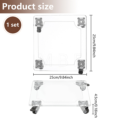 Acrylic Holder Tray for Planter Pots AJEW-WH0166-23C-1