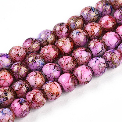 Baking Paint Glass Beads X1-DGLA-N003-8mm-B03-1